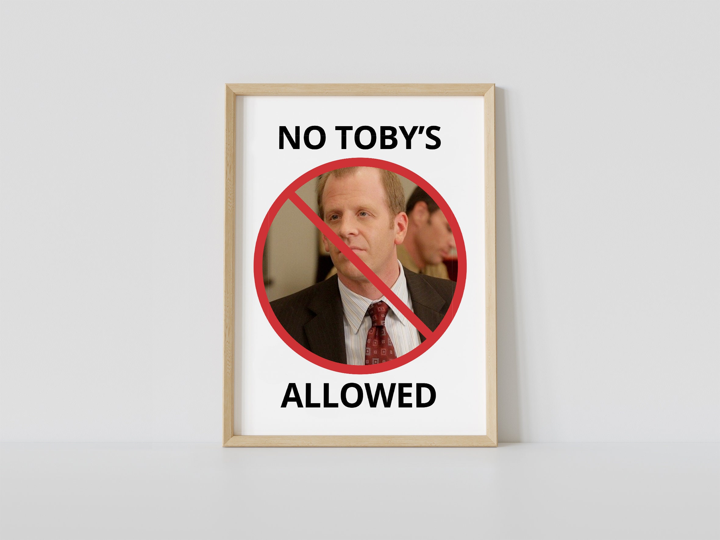 Sign For Toby No Toby's Allowed, Office Theme Party Sign, Funny Decor, Printable, Pdf ...