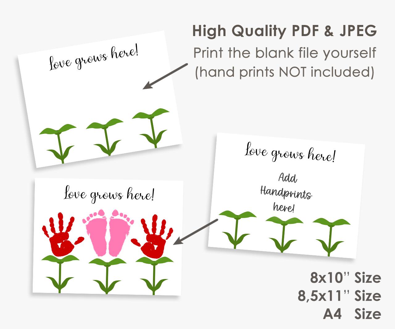 Valentine's Day Handprint | Footprint Art Craft for Kids, DIY ...