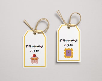 Friends Gift Tag, friends theme birthday | bridal shower party favor tag, thank you tag, printable, INSTANT DOWNLOAD