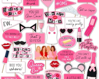 Mean Girls Props, mean girls theme party decor, photo booth props, mean girls birthday | bachelorette, DIY, printable, INSTANT DOWNLOAD