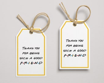 Friends Gift Tag, friends theme birthday party favor tag, thank you tag, diy, printable, INSTANT DOWNLOAD