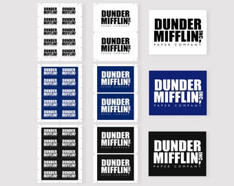 Dunder Mifflin Labels, 3 sizes, 3 colors, jpeg, pdf, printable, Instant Download