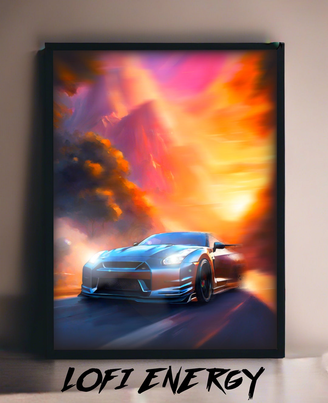 Lofi Poster JDM Car Poster Cityscape Poster Nissan Gtr R35 Initial D - Etsy