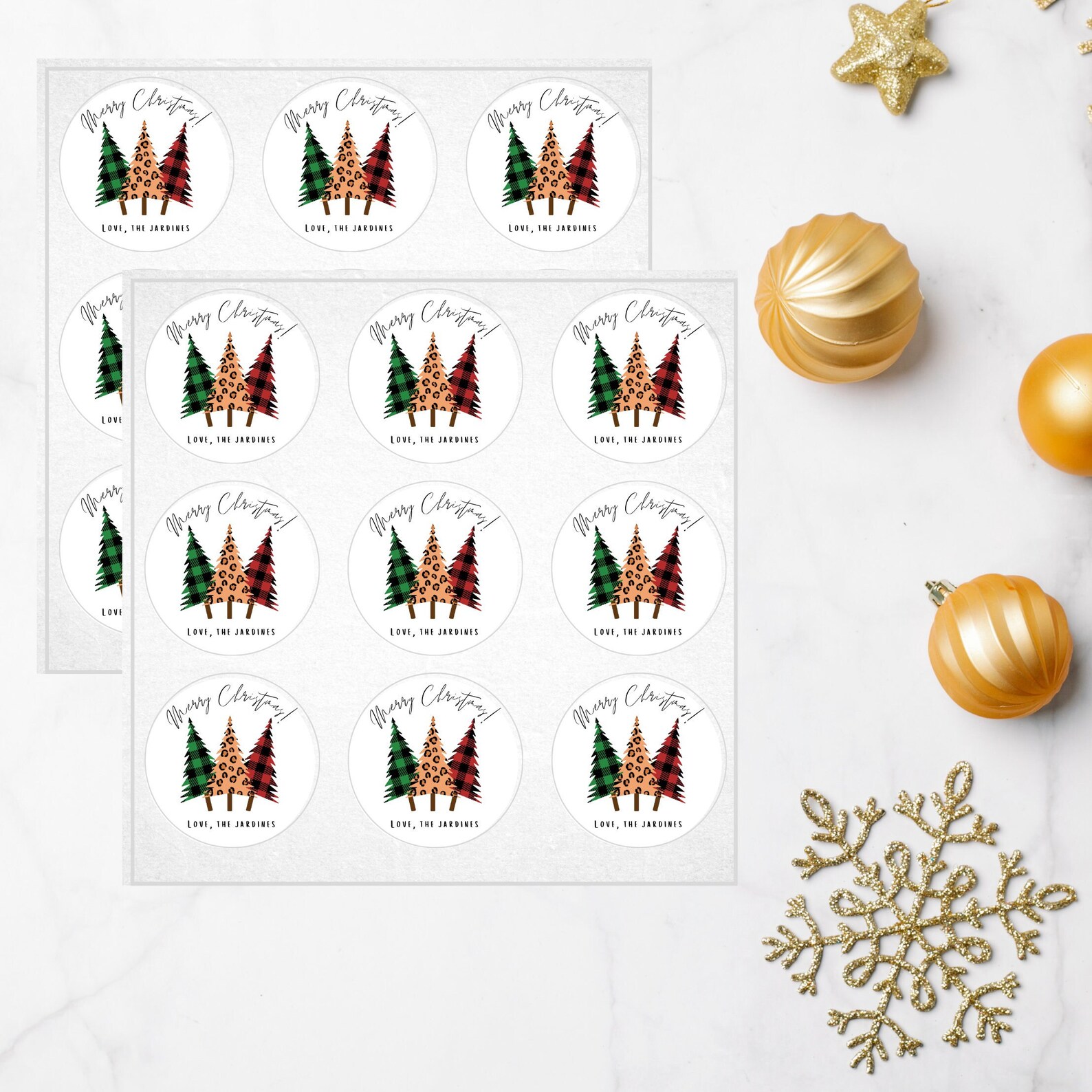Custom Christmas Labels, Citrus Christmas, Neighbor Gifts Christmas