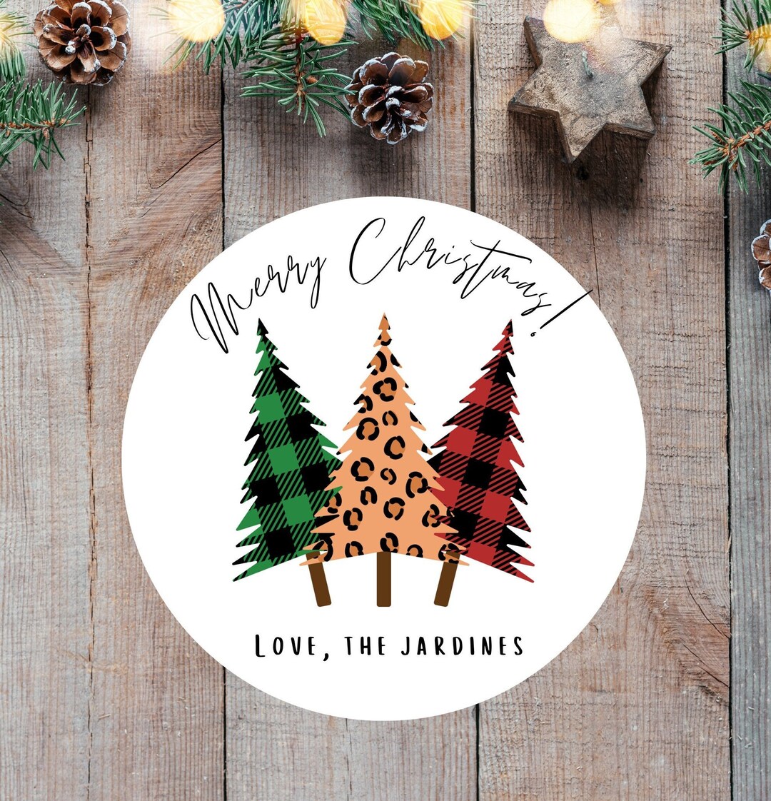 Custom Christmas Labels, Christmas Tree Gift Tags, Christmas Labels