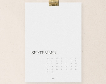 Calendar 2026 printable | DIY | digital file | to design yourself | German | basic | DIN A5, A4, A3, letter