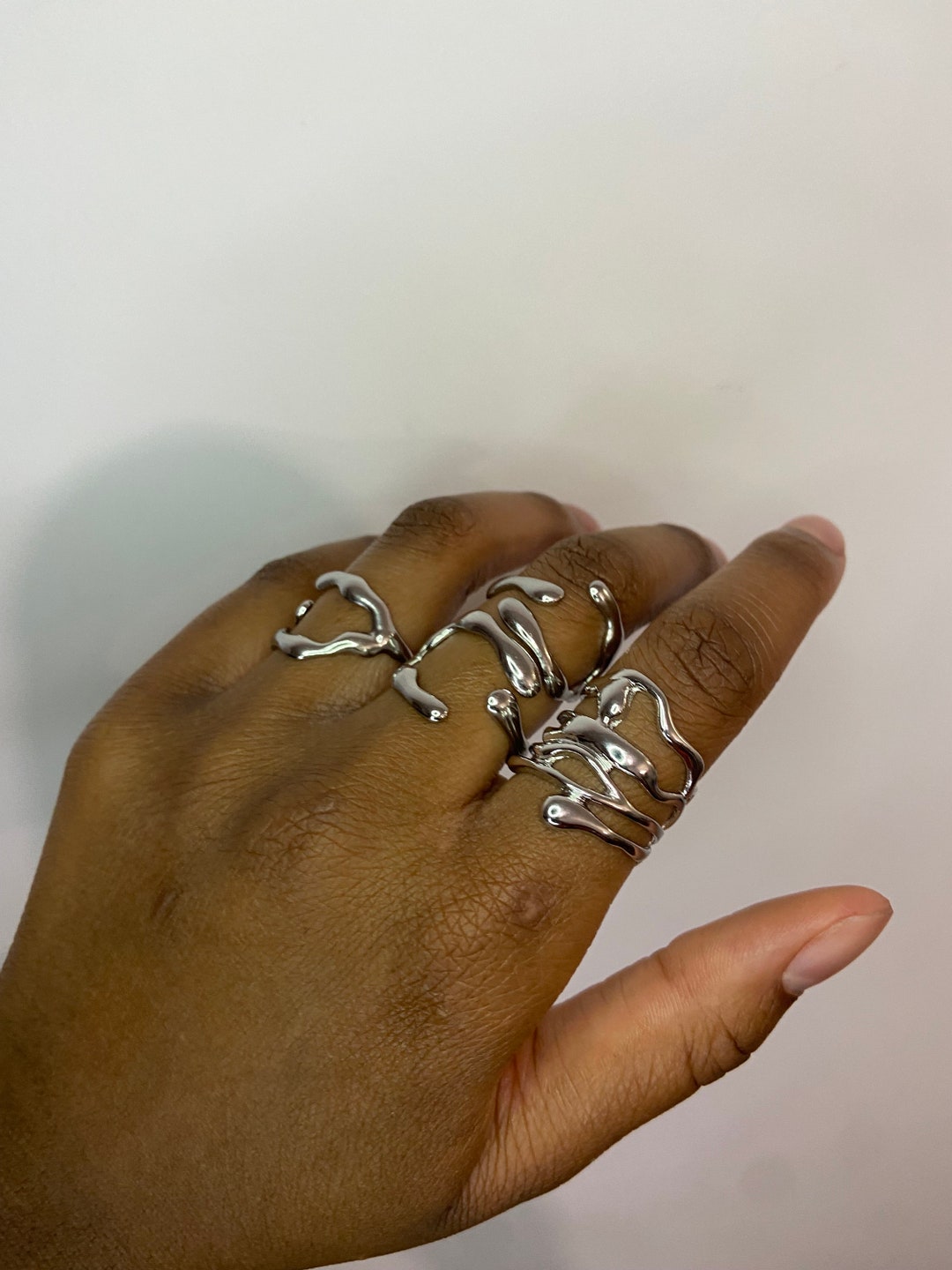 Bague Losange Acier Inoxydable Argent - Femme - Taille 50 (USA 6) - Cadeau