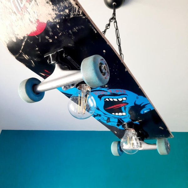 Suspension luminaire skateboard moderne pour chambre d'ado - E27