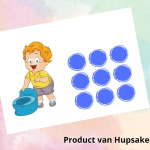 Zindelijkheidstraining, Plaskaart, Zindelijk, WC, Potje, Plassen, Stickerkaart, Potty chart, pdf download