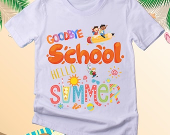 Hej då skolan PNG, Hej sommar PNG, skola PNG, sista skoldagen, sommar png, barnens sommardesign, skolavslutningströja, pool png, digital