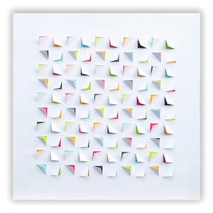 Rilievo di carta geometrico fatto a mano originale minimalista design unico contemporaneo moderno arte murale incorniciata decorazione per la casa modernista astratto origami