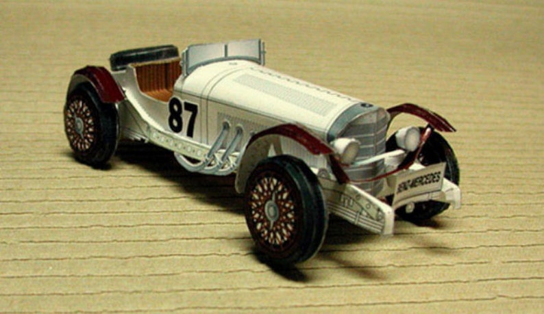 Paper Race Car Printable Activity Sheets Mercedes Paper - Etsy