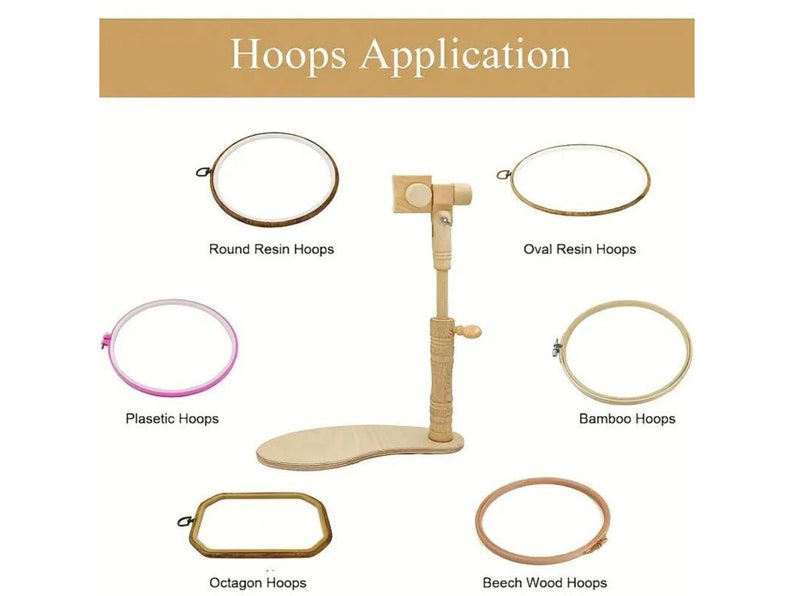Adjustable Embroidery Hoop Holder Stand Clamp on Table DIY Cross Stitch