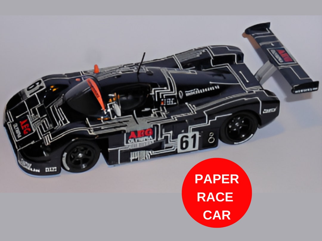 Race Car Printable Activity Sheets Mercedes Paper Model - Etsy