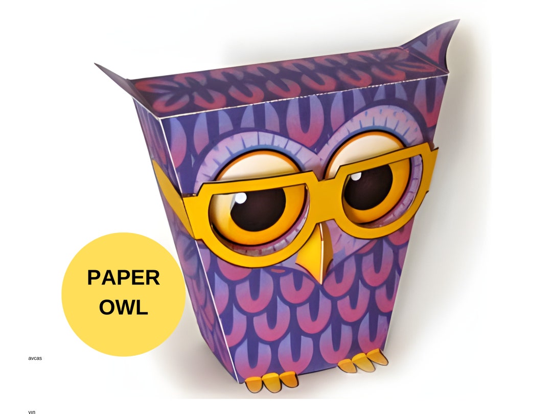 Paper Owl Printable Activity Sheets Instant Download Cut and - Etsy