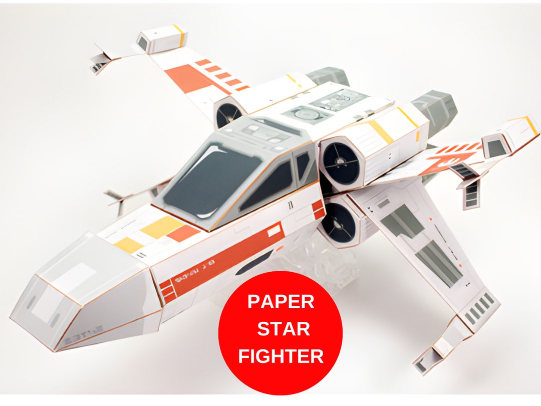 Starfighter Printable Activity Sheets Space Ship Paper Model Etsy