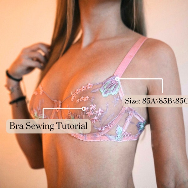 Adrienne's Bra sewing lingerie Pattern | Instant download  | sizes: 85A / 85B / 85C/ 85D | Brassiere Pattern