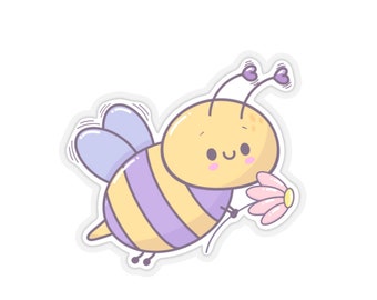 Bee Stickers, Kiss-Cut Stickers, 4 sizes