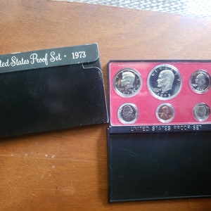 United States Uncirculated Proof Set 1973 "S" Mint Mark Hard Case