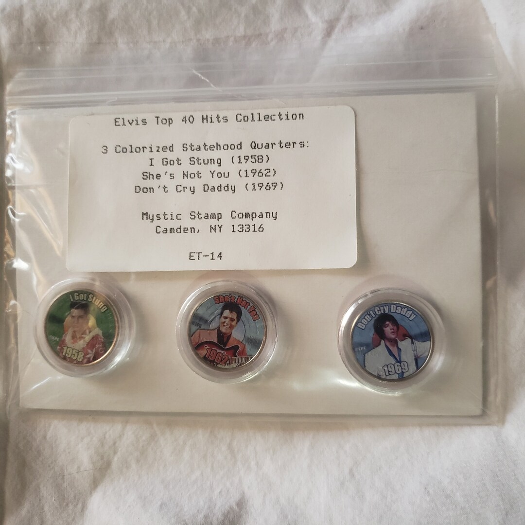 Elvis Presley ET-14 Top 40 Collection Colorized Statehood Quarters ...