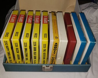 8MM Super 8 and Standard Silent Movie Films with case