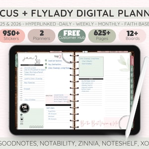 2026 Faith-Based Digital Life Planner PDF | Christian Goal Planner for Women | Bible Study, Weekly Reflection, Home Management PDF