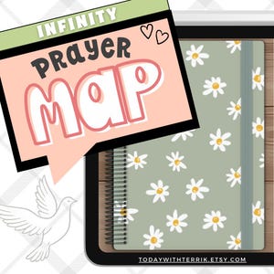 Infinity Prayer Map - Glaubensbasierter digitaler Planer für Frauen | Gebetstracker PDF | Christliche Planer Einsätze | Bibel Journaling & Andachten