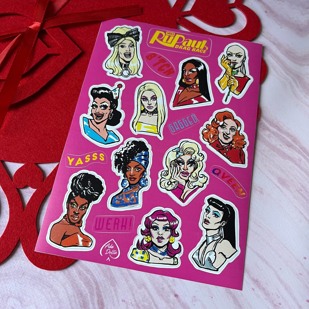 RPDR Winners Sticker Sheet Drag Queen Stickers Pride Etsy