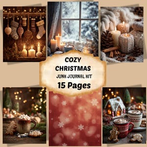 Cozy Christmas Background Paper: Rustic Winter Patterns (Digital Download)