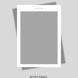 Printable Digital Notepaper, Minimalist Printable Notebooks, Plain ...