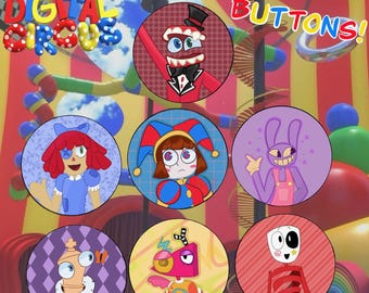 The amazing digital circus Pin back buttons