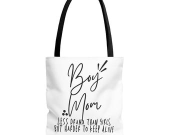 Boy Mom Tote Bag - Parenting Essentials, Everyday Use
