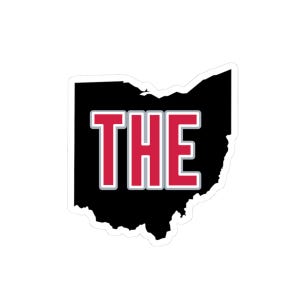 Ohio State Buckeyes Vinyl Sticker, THE Design, Laptop Decal