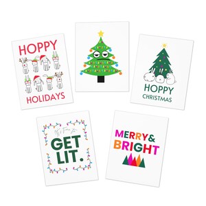 Wenskaarten met meerdere ontwerpen voor de feestdagen (5-pack)