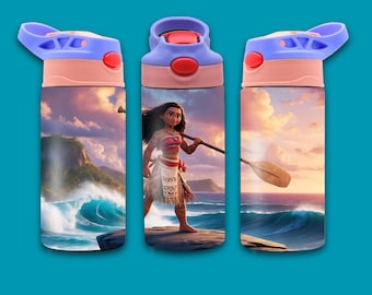 Envoltorio para vaso de Moana: diseño de tapa abatible de 355 ml (descarga digital)