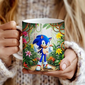Sonic the Hedgehog Mug Wrap Sublimation Template (Digital Download)