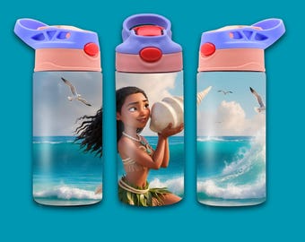 Envoltorio para vaso de Moana: diseño de tapa abatible de 355 ml (descarga digital)