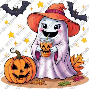 Cute Ghost Png, Halloween Png, Halloween Sublimation Design, Halloween Shirt Design, Ghost Sublimatoin Design, Spooky Season Png