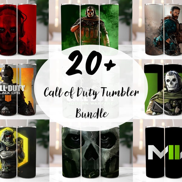 20+ Call of Dutyy Tumbler Wrap Bundle, Skinny Tumbler Wrap Design, Gaming Tumbler, 20oz Gaming Tumbler Wrap, Instant Download