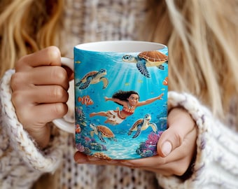 Moana Mug Wrap Sublimation Design: 11oz & 15oz (Digital Download)
