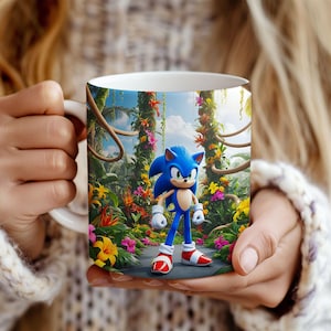 Sonic the Hedgehog Mug Wrap Sublimation Template: 11oz & 15oz (Digital Download)