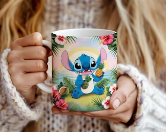 スティッチマグラップ昇華転写テンプレート：気まぐれな漫画デザイン（デジタルダウンロード）