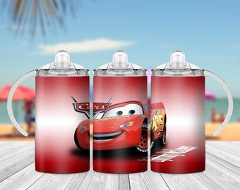 Cars Kids Sippy Cup Wrap: Sublimation PNG Design (Digital Download)