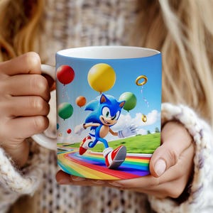 Sonic the Hedgehog Mug Wrap Sublimation Template (Digital Download)