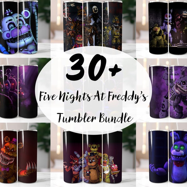 30+ Five Nights At Freddy's Tumbler Wrap Bundle, 20oz Tumbler Wrap Design, Sublimation Wrap, Skinny Tumbler Wrap Design, 300 dpi