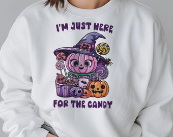 Funny Halloween Candy Pumpkin PNG - Shirt Design (Digital Download)