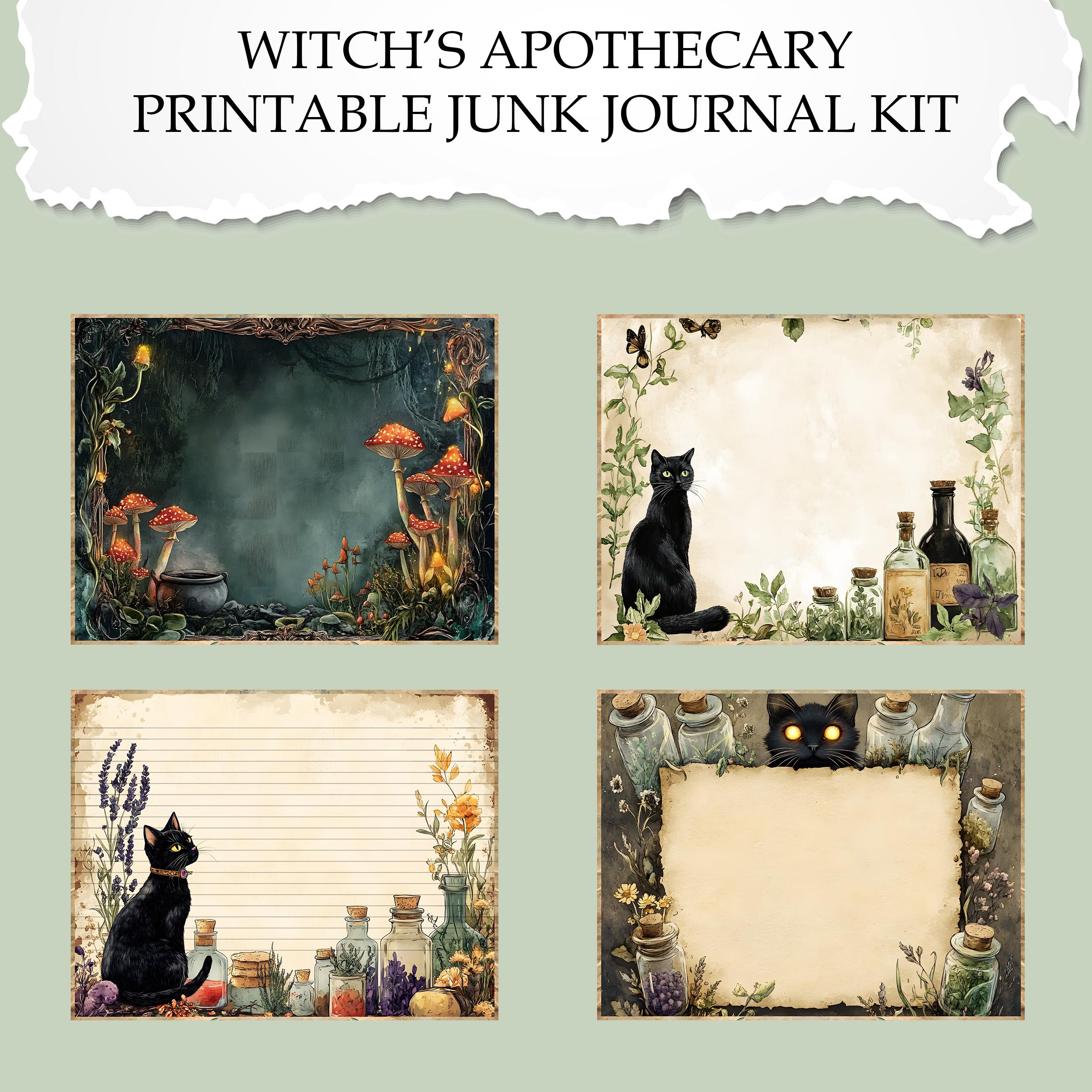 Witch's Apothecary Junk Journal Kit: Vintage Potion Designs (digital ...