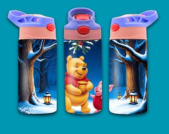 Envoltura para vaso de Winnie the Pooh: Diseño de sublimación para vaso infantil de 355 ml (descarga digital)