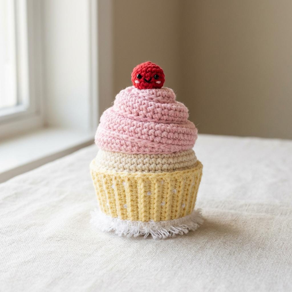 36 Cupcake Crochet Patterns for Sweet Amigurumi, Holiday Decor, and Play Food 8 Kawaii Cupcake Mini Swirl Frosting Amigurumi Beginner