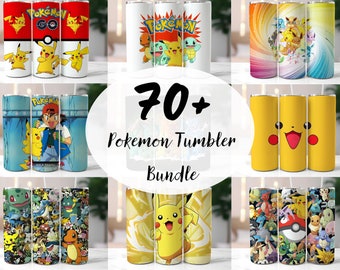 70+ Poke Tumbler Wrap Bundle, 20oz Tumbler Wrap, Instant Download, Cartoon Tumbler Design, Sublimation Wrap High Resolution, Skinny Tumbler